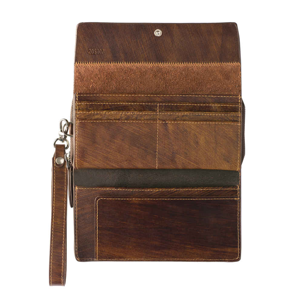 محفظة جلد إيرانية طويلة للنساء بتصميم شیر