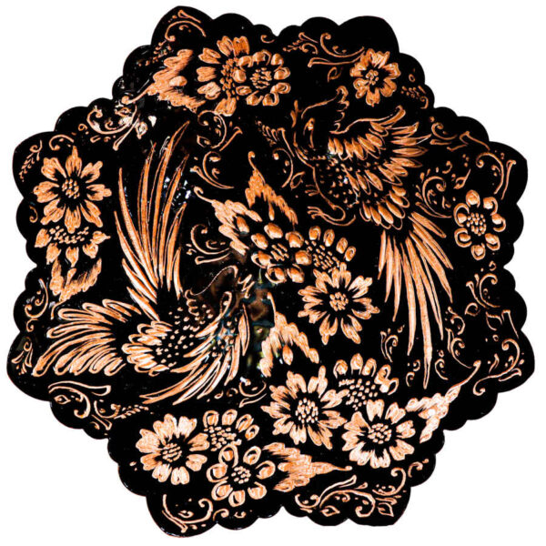 لوحة من النحاس الزخرفية المحفورة يدوياً نقش پرنده