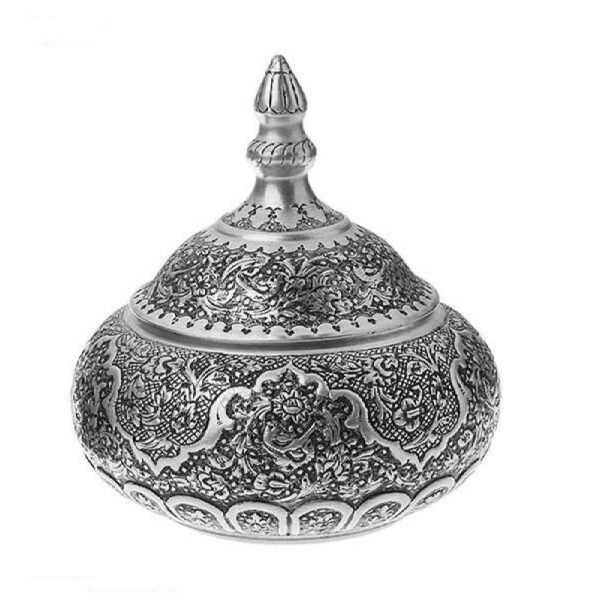 وعاء سكر إيراني نحاسي محفور مصنوع يدويًا - نيما