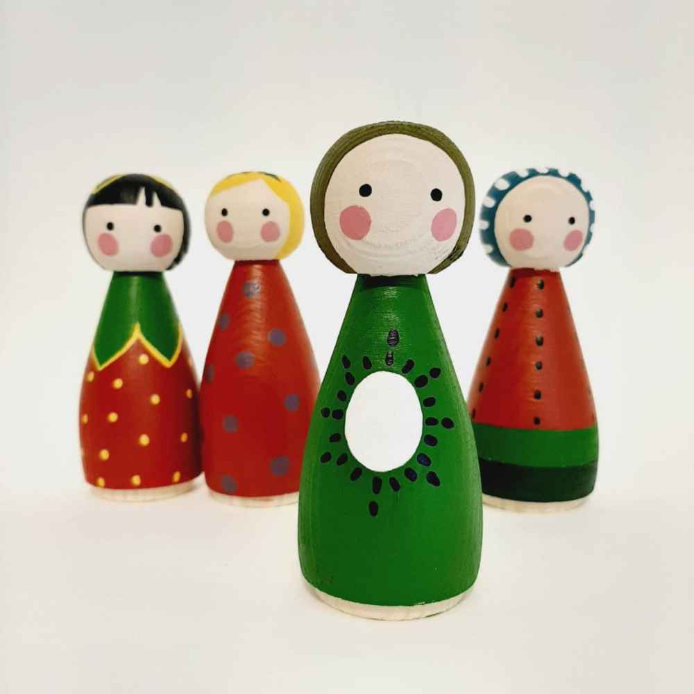 دمى خشبية مصنوعة يدويًا – الخنافس | تماثيل خشبية بموضوع الطبيعة