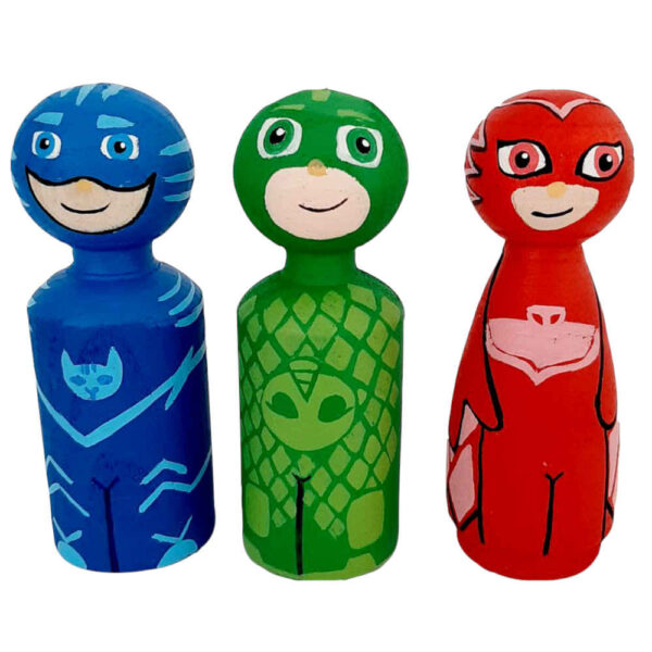 دمى خشبية مصنوعة يدويًا - الأبطال الصغار | تماثيل لعب مخصصة للأطفال