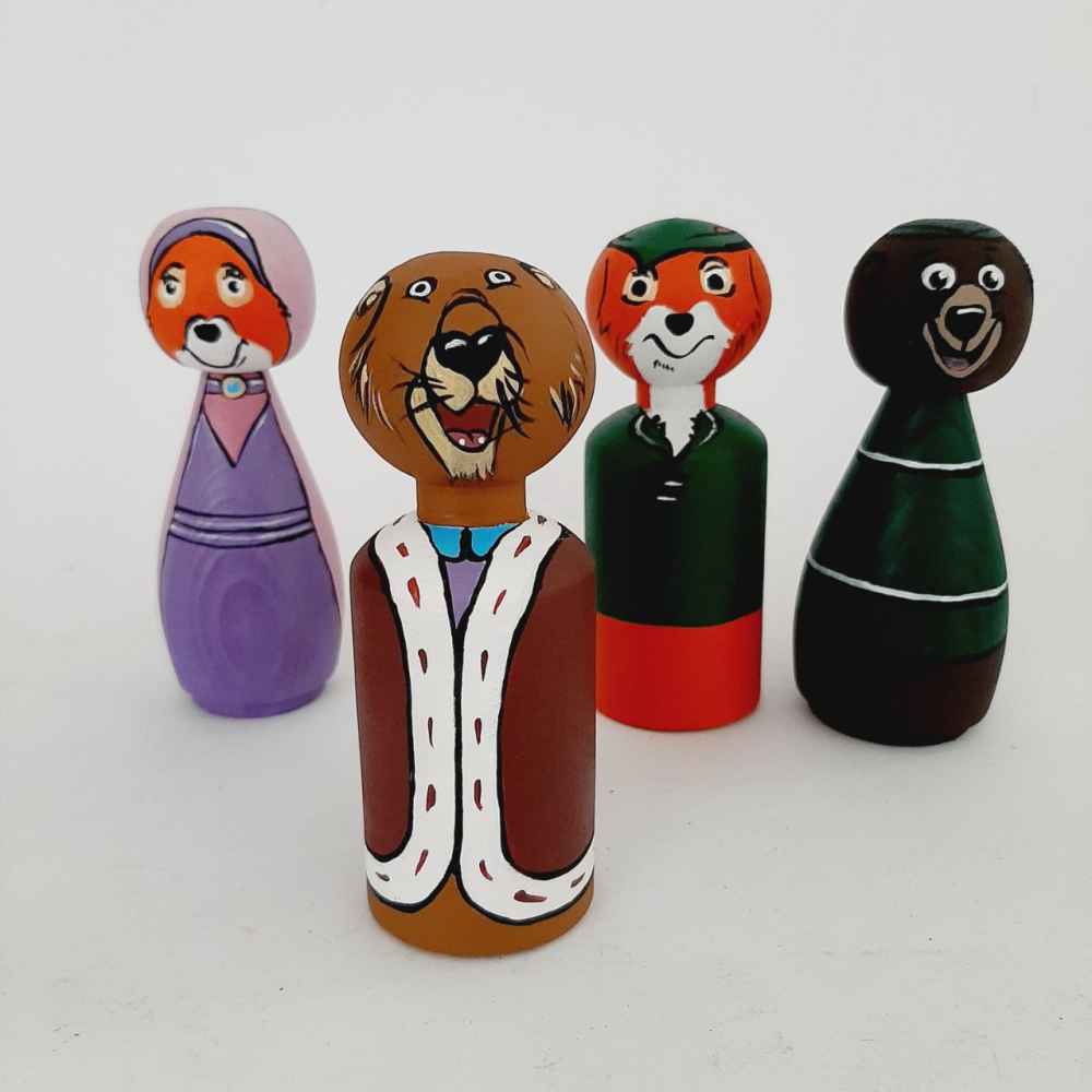 دمى خشبية مصنوعة يدويًا – روبن هود | تماثيل مغامرة كلاسيكية