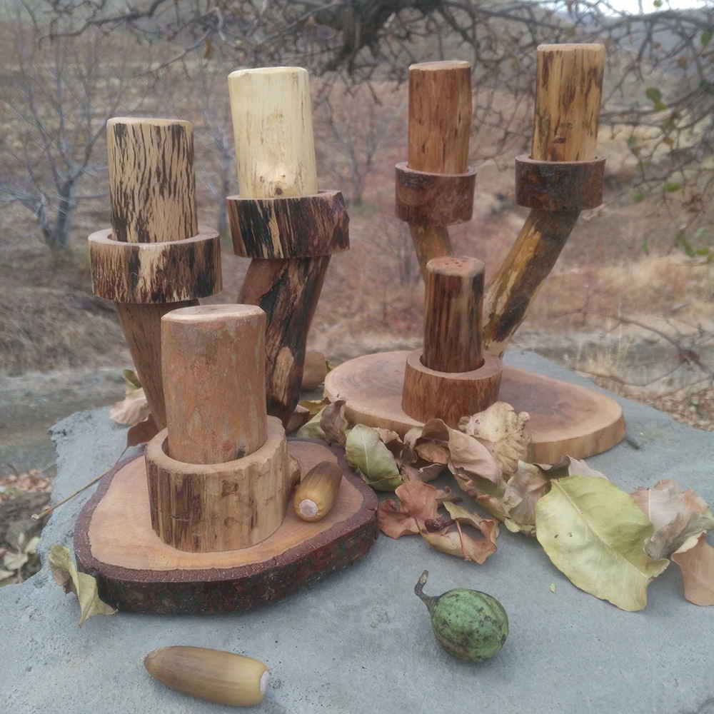 مجموعة شاكرات ملح وفلفل خشبية تارلان