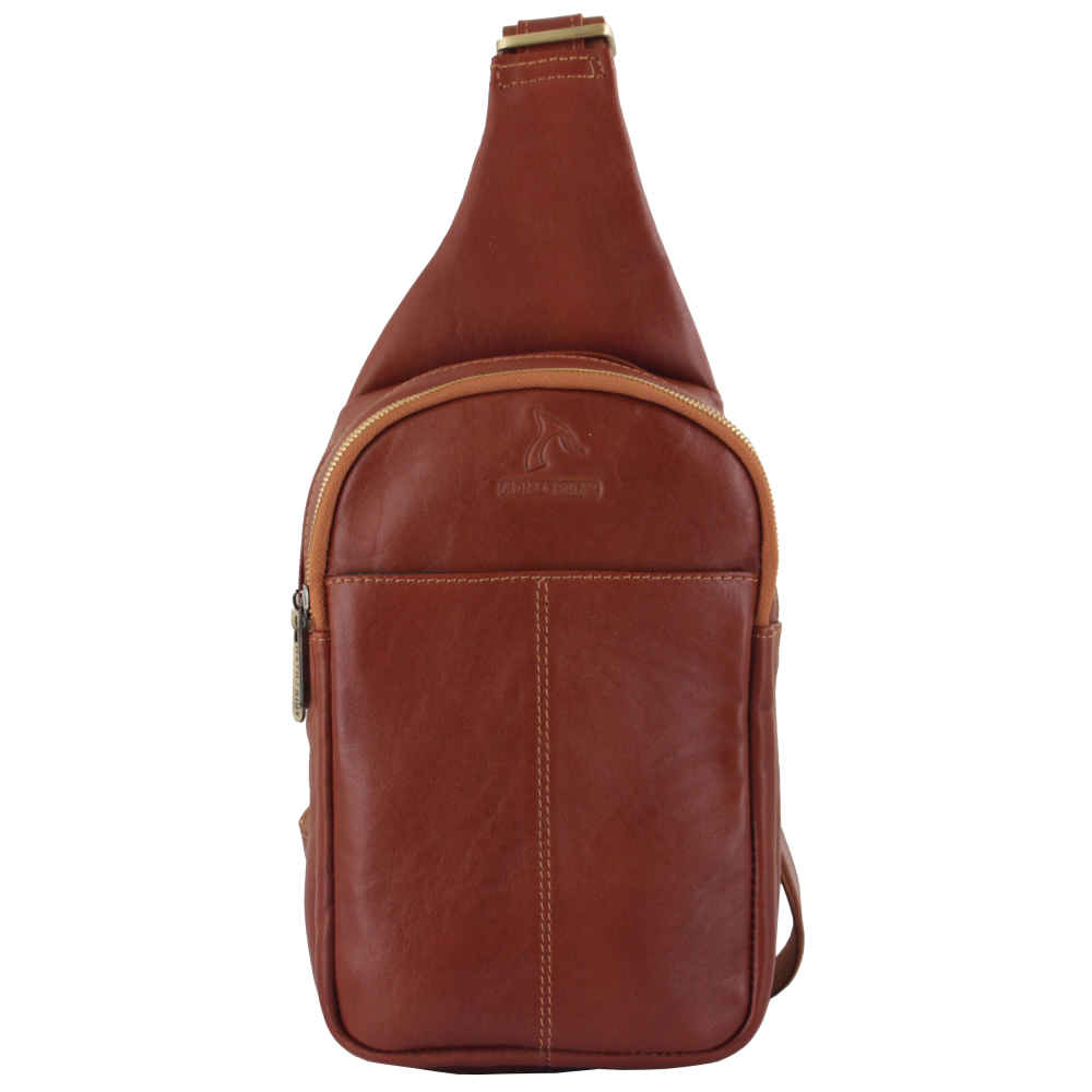 حقيبة كتف سحابية جلدية فاخرة مصنوعة يدويًا موديل بارز