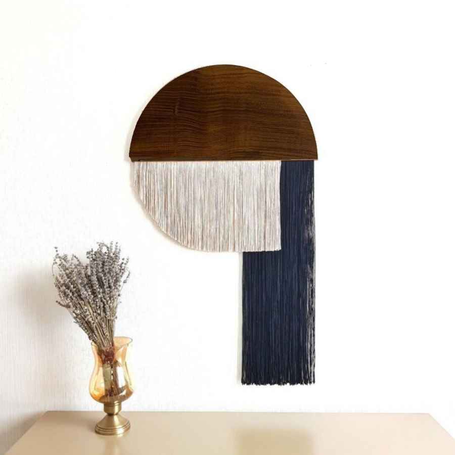 نسيج مكرامية للتعليق على الحائط بأسلوب البوهيمي بينا