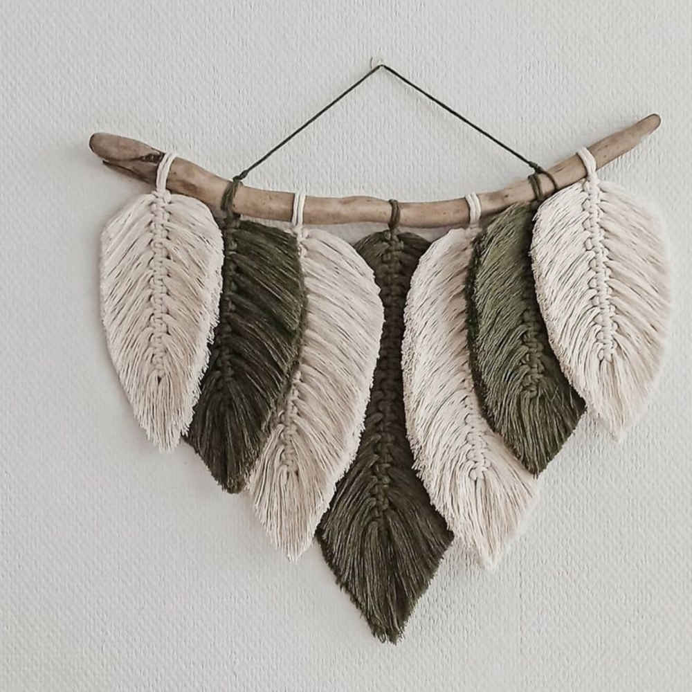 نسيج مكرامية للتعليق على الحائط بأسلوب البوهيمي هديه