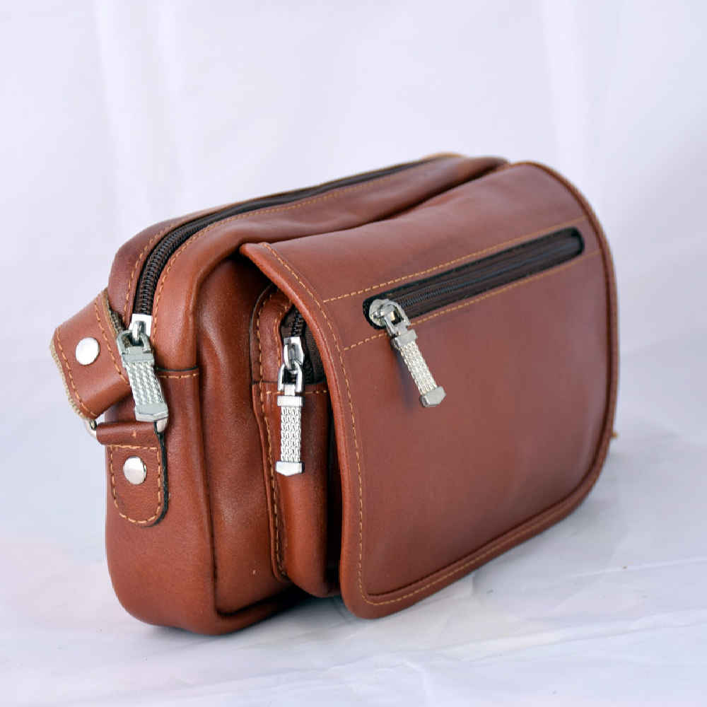 حقيبة خصر جلدية أصلية بحزام قابل للتعديل – حمل يومي للرجال