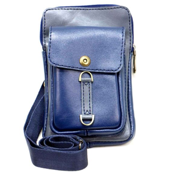 حقيبة خصر جلدية أصلية بحزام قابل للتعديل للرجال - الأساسيات اليومية