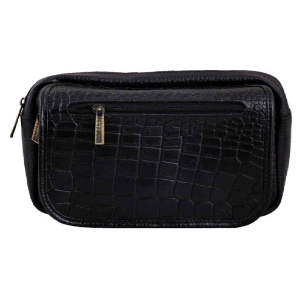 حقيبة خصر جلدية أصلية بحزام قابل للتعديل للاستخدام اليومي