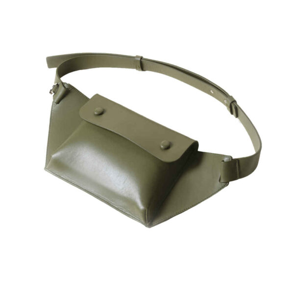 حقيبة خصر جلدية أصلية بحزام قابل للتعديل للنساء - للحمل اليومي