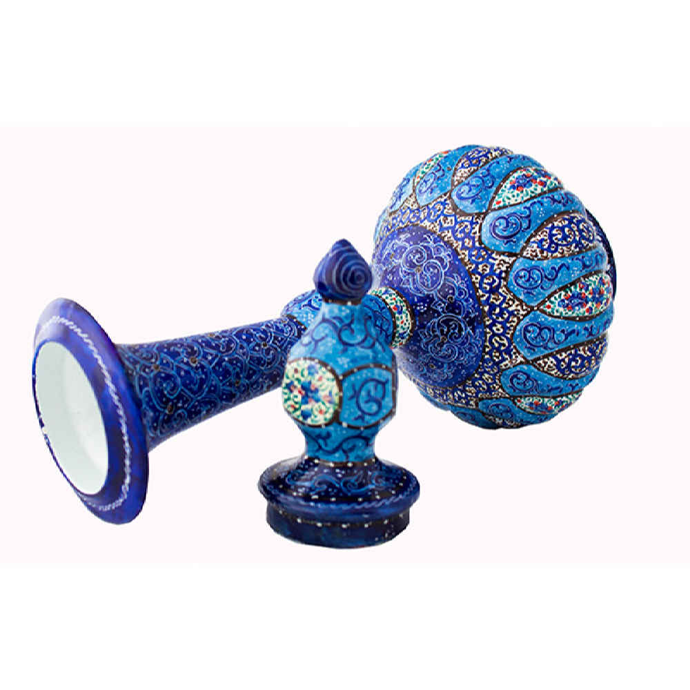 زجاجة نحاسية زخرفية بالمينا الإيرانية صبا