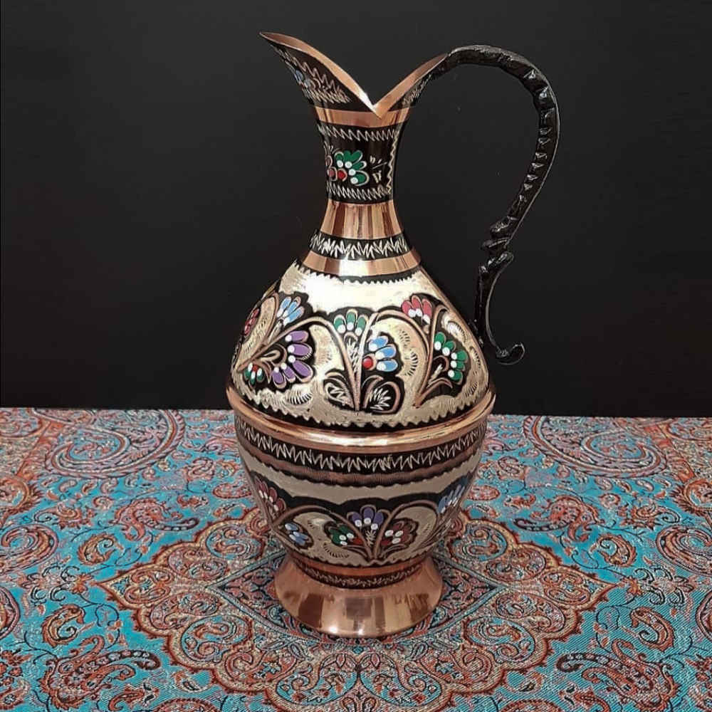 إبريق زخرفي مزخرف بالمينا الإيراني المصنوع يدويًا – إيليكا