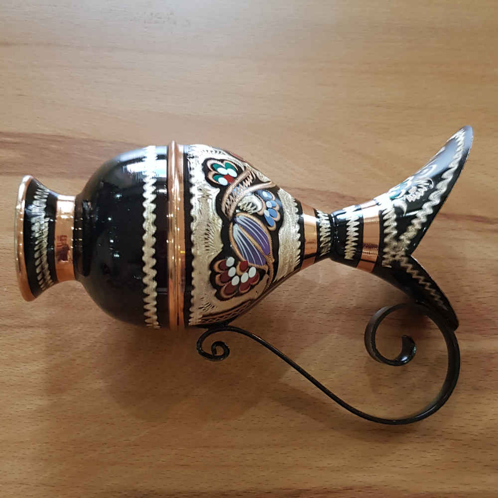 إبريق زخرفي مزخرف بالمينا الإيراني المصنوع يدويًا – زمان