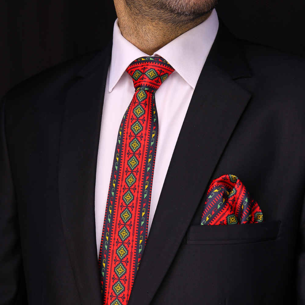 رباط عنق رجالي – أناقة فنية مستوحاة من الفن الإيراني – كاليودوسكوب بيمان