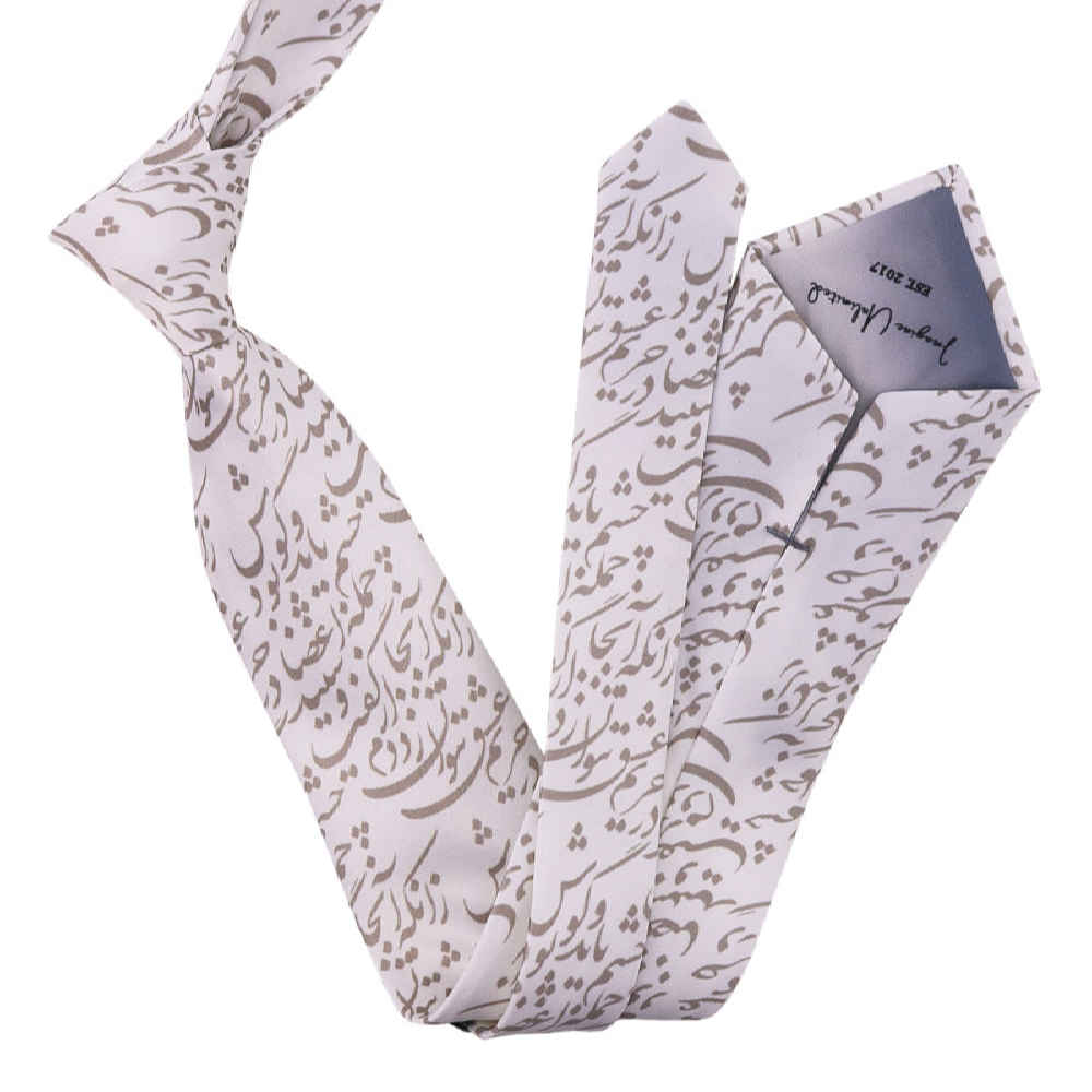 رباط عنق رجالي – خط عربي مستوحى من الفن الإيراني عشق