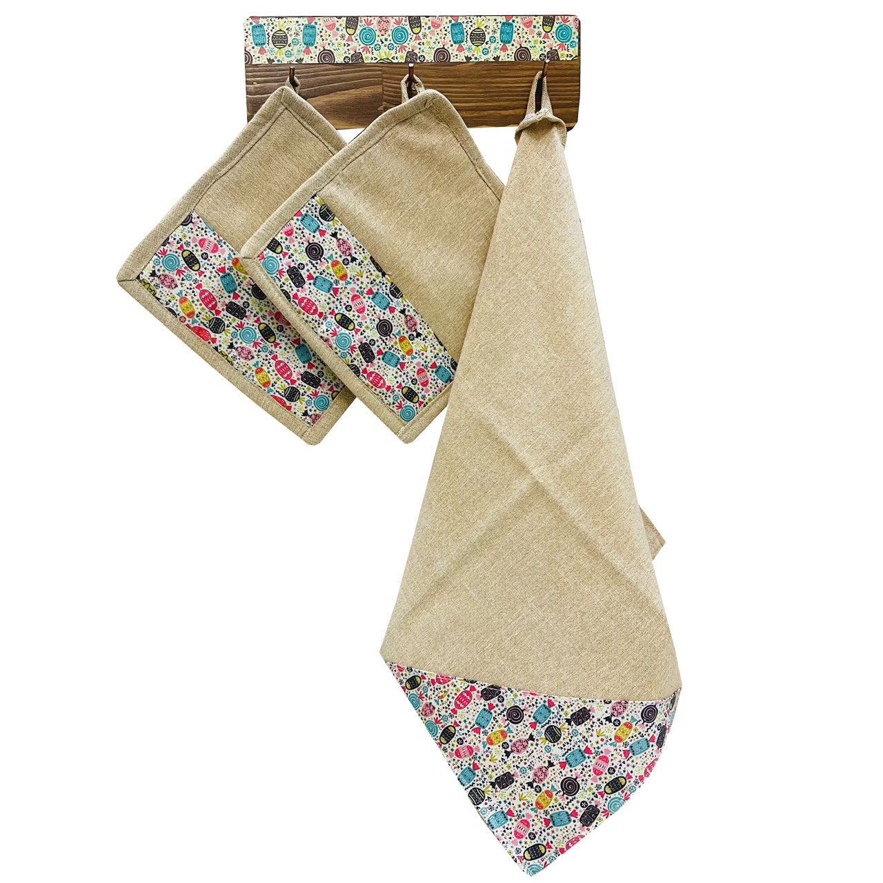 مجموعة أدوات مطبخ 16 قطعة طراز شوكولاتة