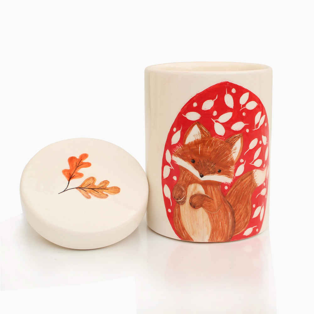 طقم علب سيراميك – مثالي لتخزين وتنظيم المطبخ، ثعلب (3x)