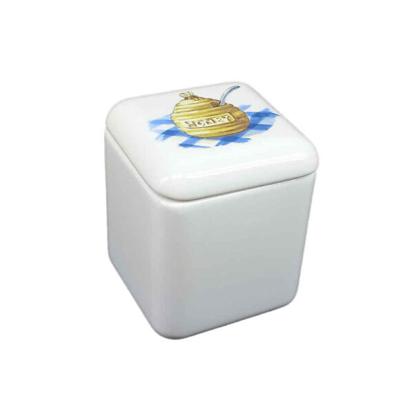 طقم علب سيراميك - مثالي لتخزين وتنظيم المطبخ، عسل (3x)