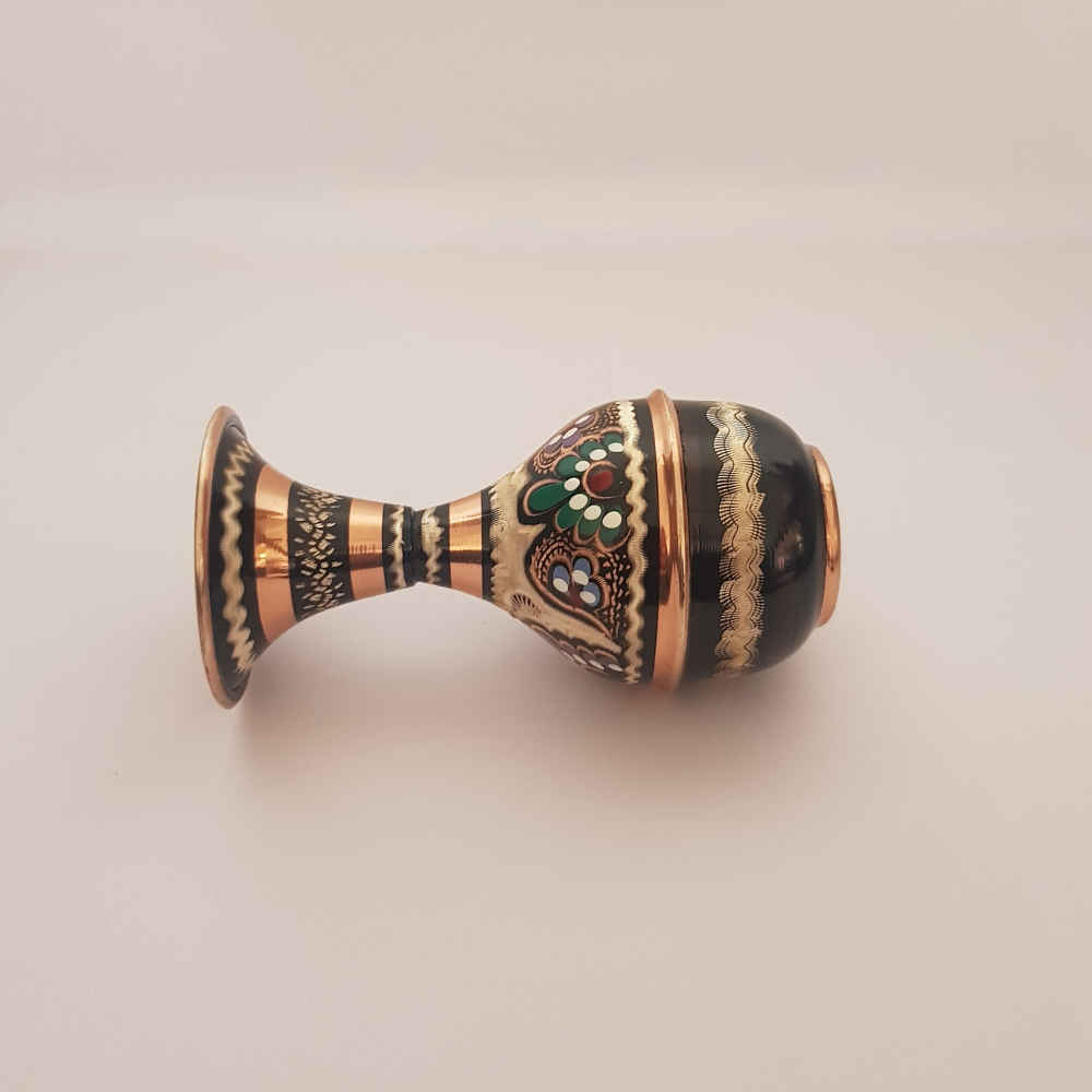 مزهرية نحاسية زخرفية بميناكاري إيراني سامين