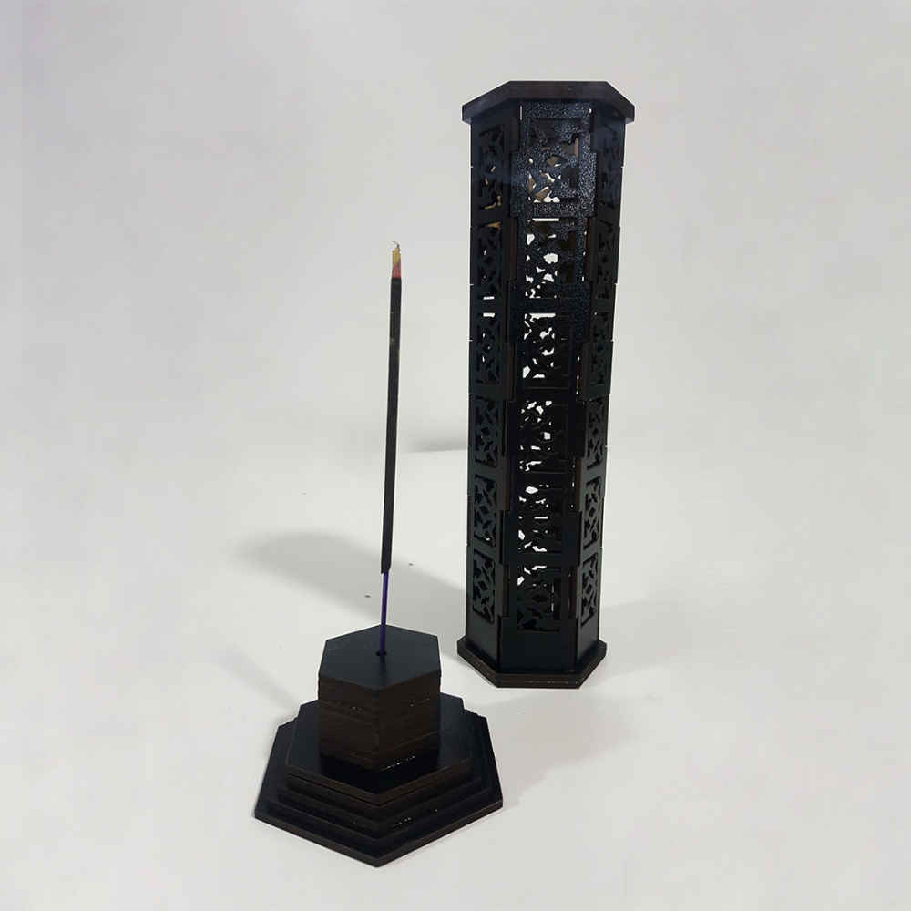 حامل بخور خشبي – موديل عرفان (مجموعة من 2)