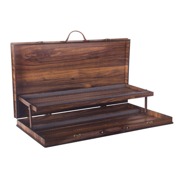 حافظة أقلام ملونة خشبية 120 لون مع درج - إصدار كارنو للفنانين