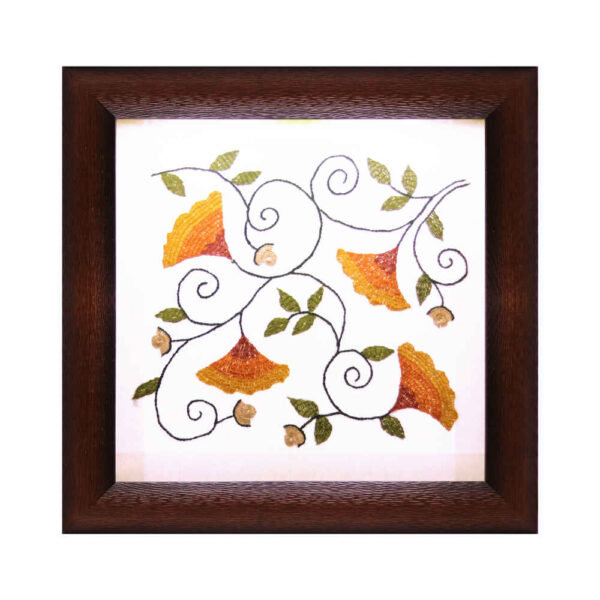 جداري مزخرف بالتطريز الإيراني – فن نسيج زهور گلستان