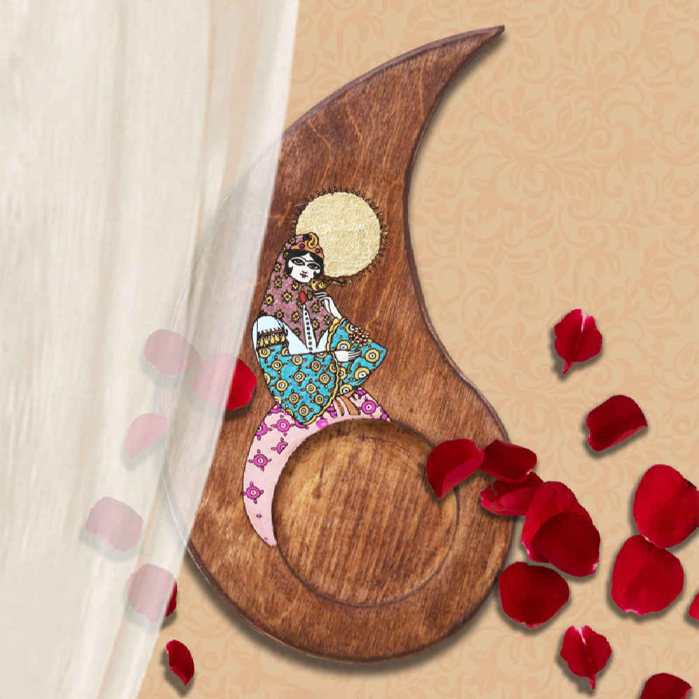 مجموعة كوسترات مع تصميم فني فارسي مستوحى من خاتون