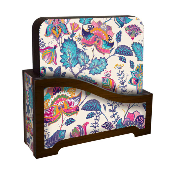 مجموعة كوسترات وحامل مع تصميم فني فارسي مستوحى من كيانا