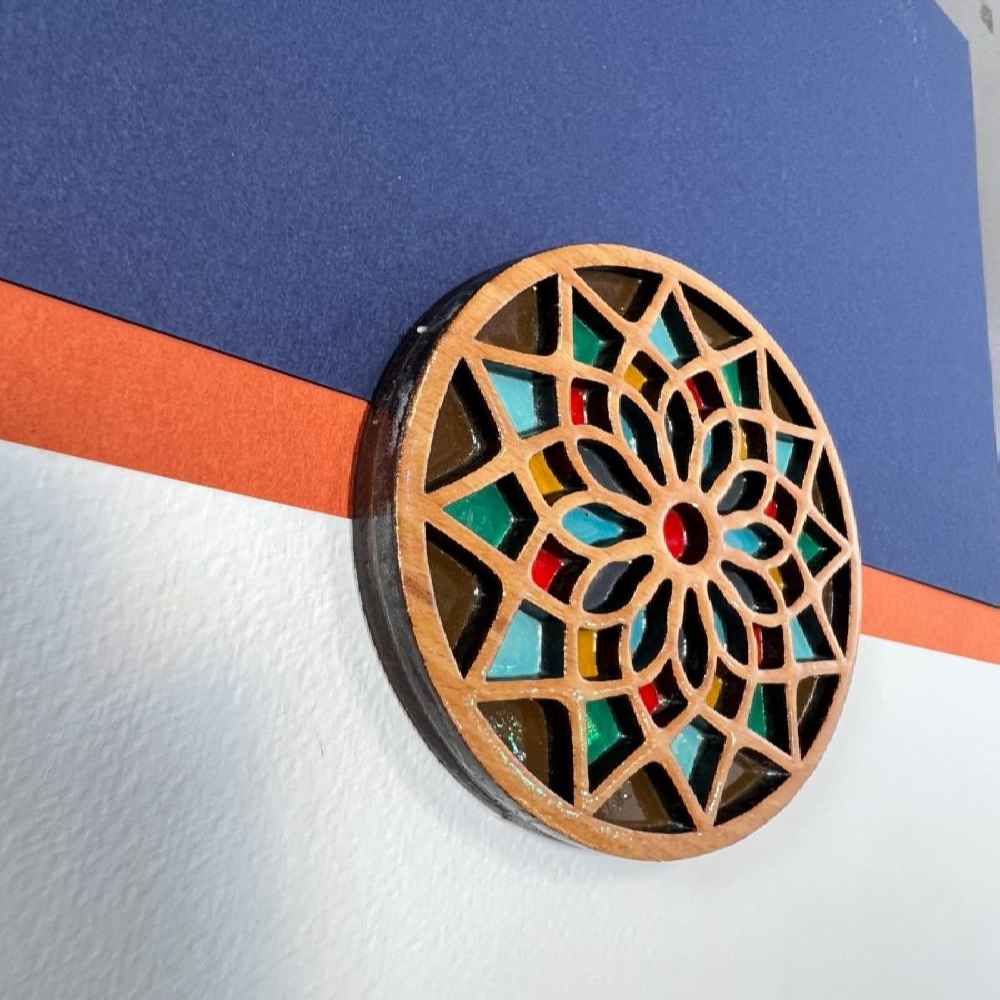 کوستر هندسي خشبي بتصميم رها (×٢)