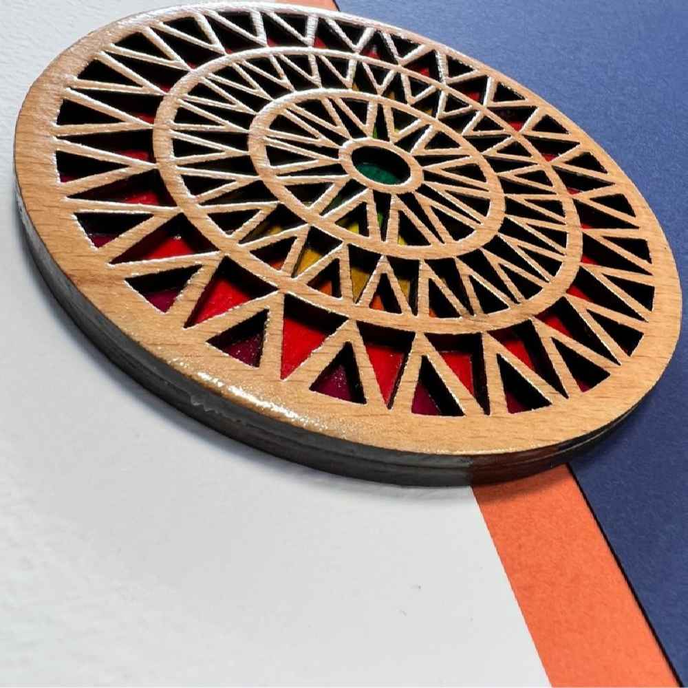 کوستر هندسي خشبي بتصميم رائكا (×٢)