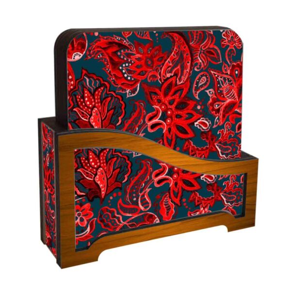 مجموعة كوسترات وحامل مع تصميم فني فارسي مستوحى من سرخ