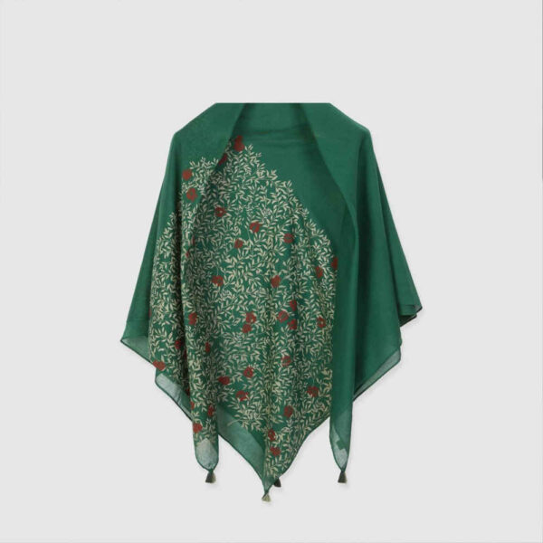 وشاح صيفي مطبوع بالأزهار للنساء فاخر ونابض بالحياة