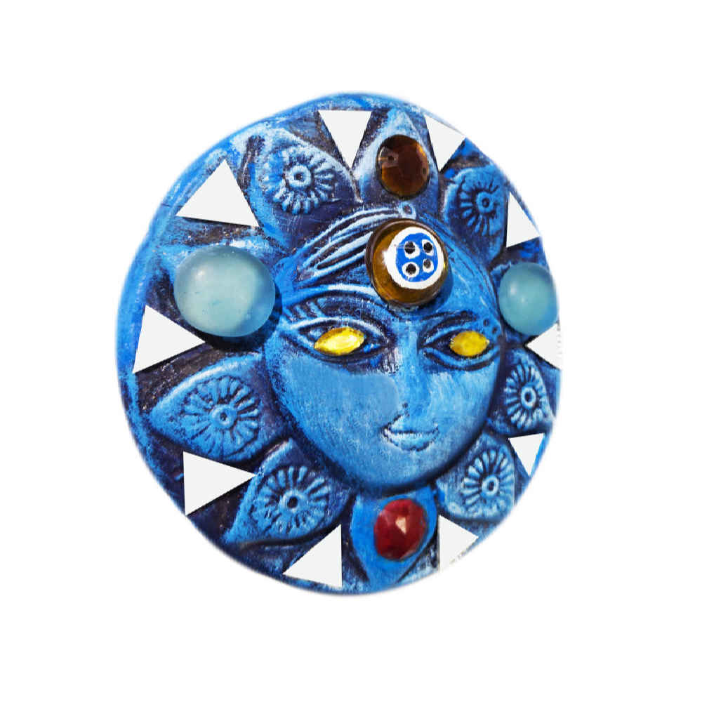 تميمة جدارية فخار مزخرف معلق على الحائط موديل خورشيد