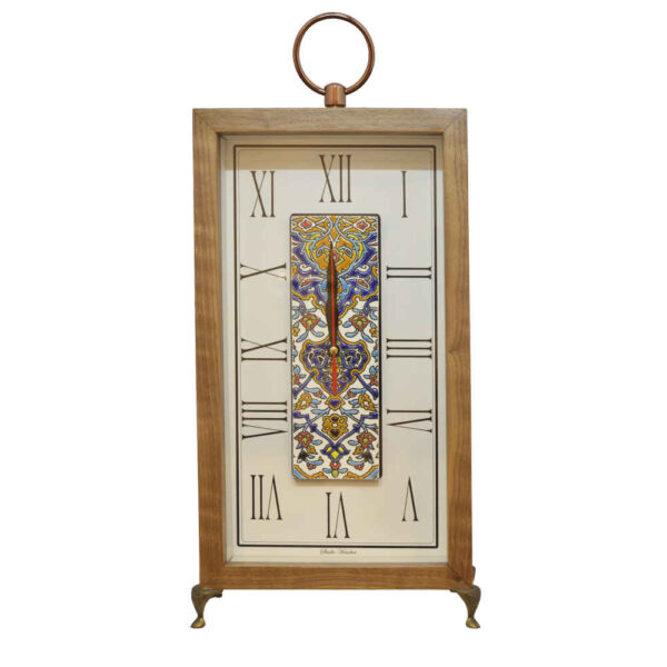 ساعة مكتب خشبية بنمط إيراني باسم مینا