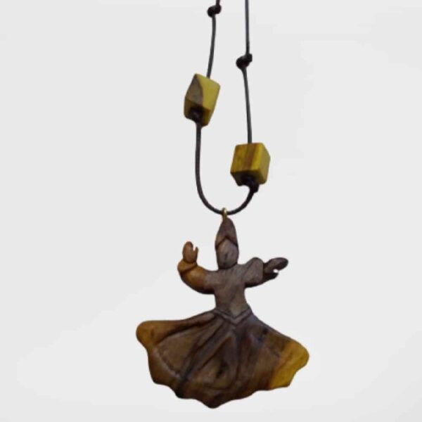 قلادة خشبية إيرانية فنية - رقص سماع