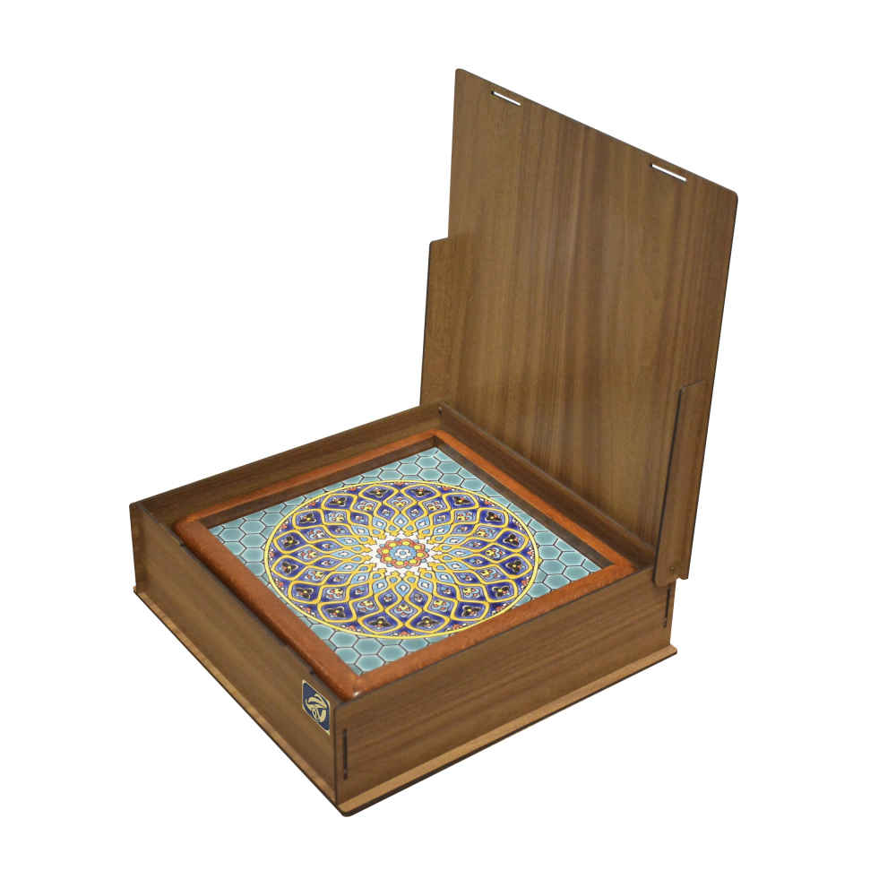 صينية تقديم خشبية فارسية – خيال | مثالية للشاي، القهوة والوجبات الخفيفة