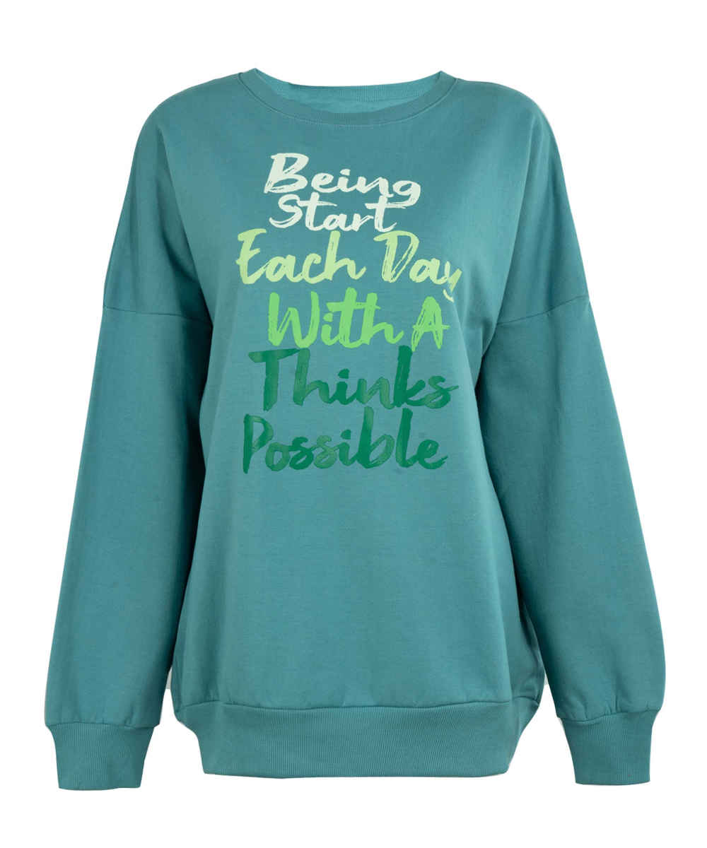 سويت شيرت نسائي من القطن موديل 83943