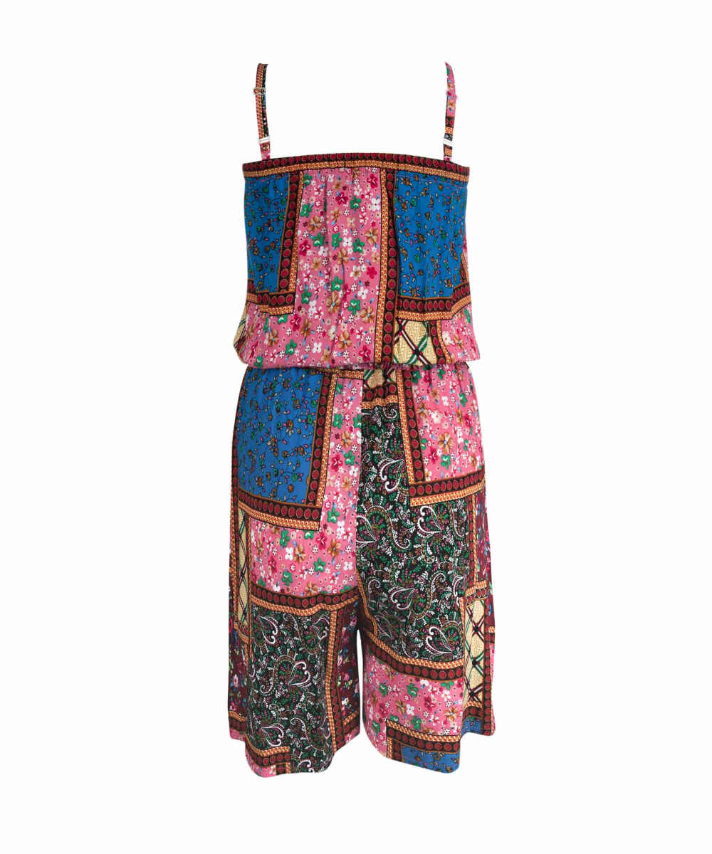 رمبر لقضاء العطلات مزخرف بالزهور للنساء مع أرجل قصيرة موديل نازنين