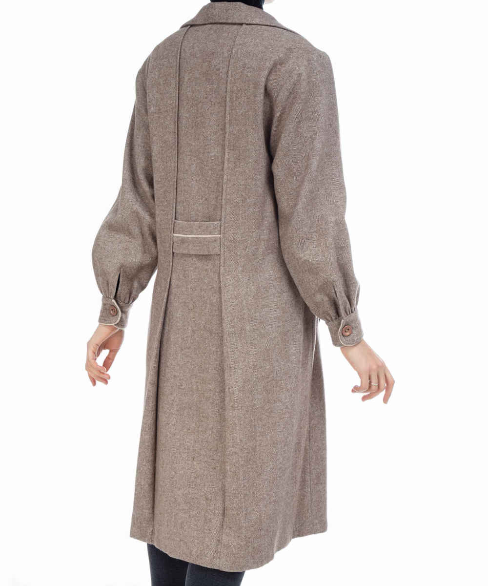 معطف صوفي ذو صدرين للنساء – 37331