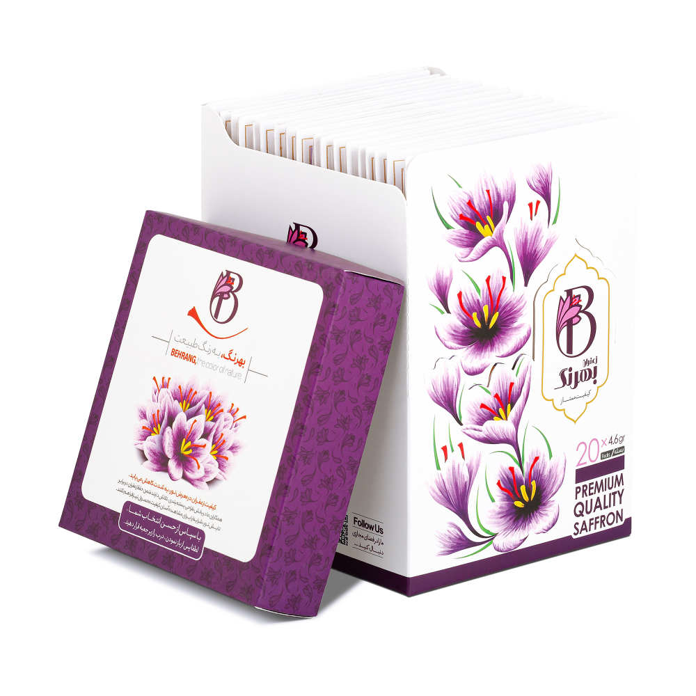 زعفران سرغول إيراني أصيل بهرنگ 4.608 جرام (20x)
