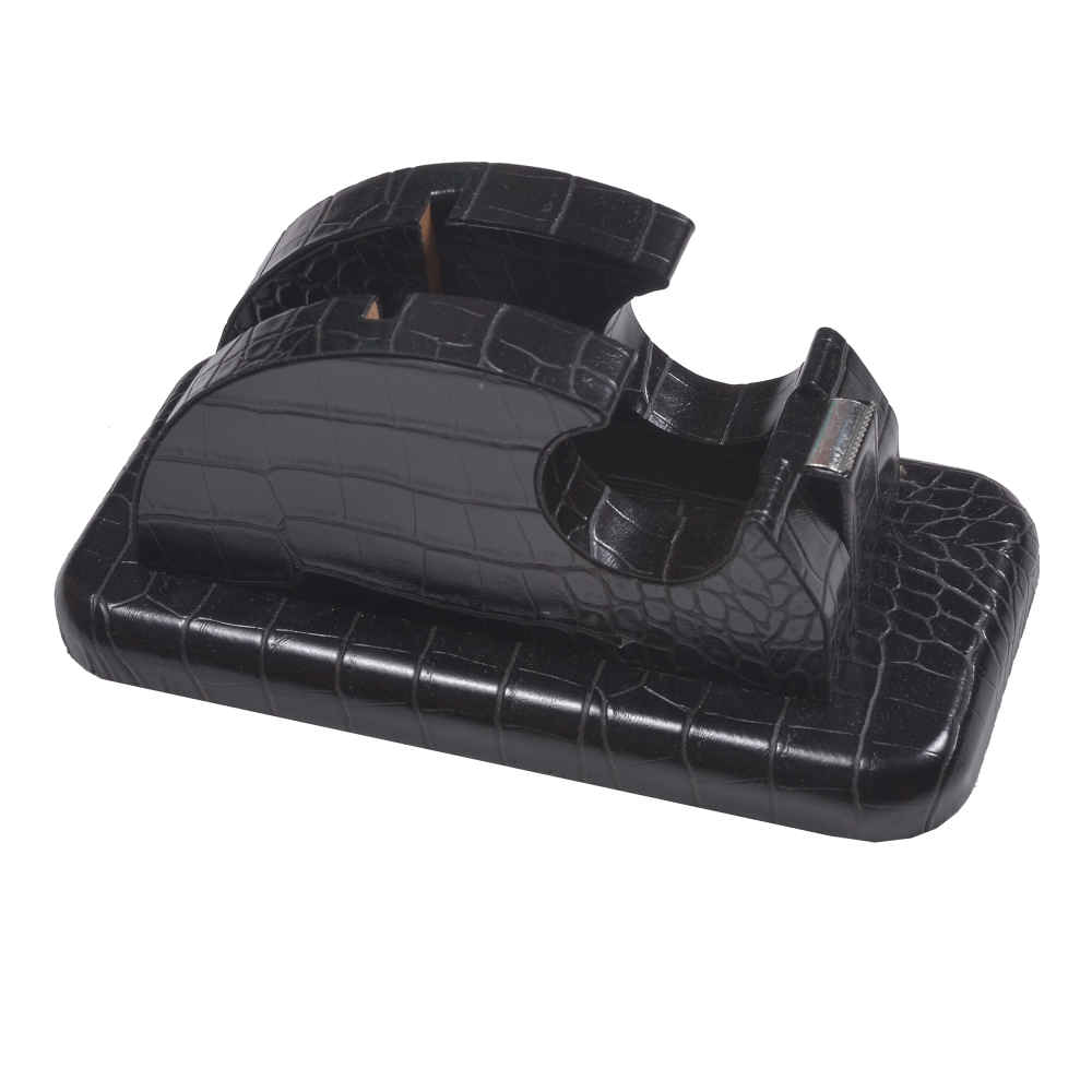 مجموعة مكتب من الجلد الأسود – 10 قطعة