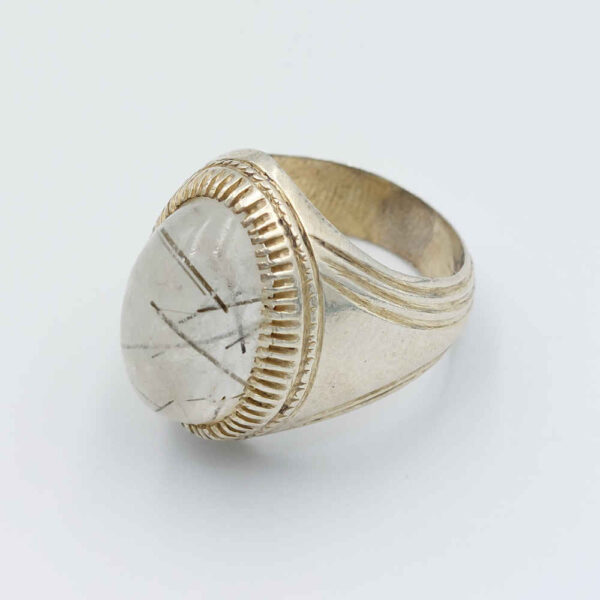 خاتم درّ النجف فضة إيراني للرجال - أناقة أحد