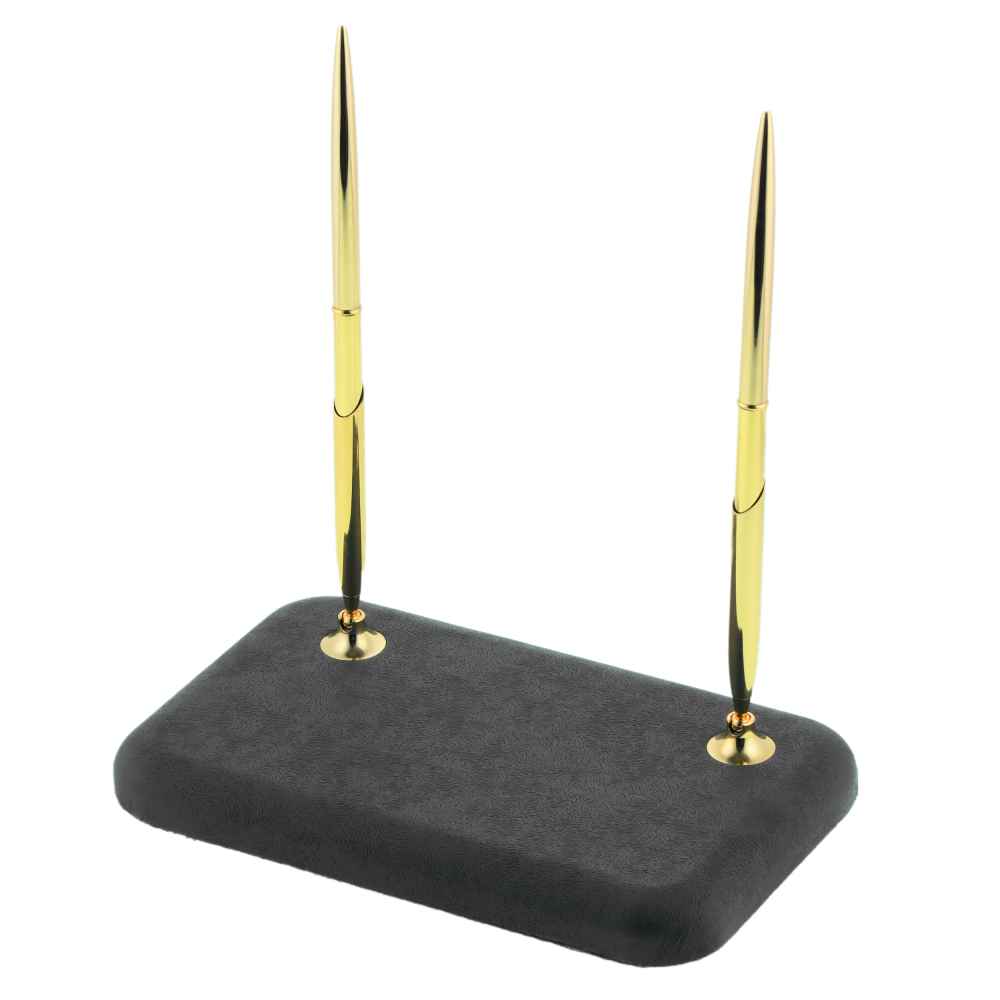 مجموعة مكتب من الجلد الرمادي – 14 قطعة