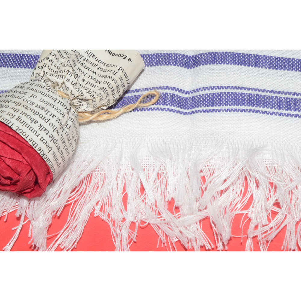 منشفة يد قطن إيراني – منسوجة يدويًا توبافي، موديل مخطط (عبوة من 2)