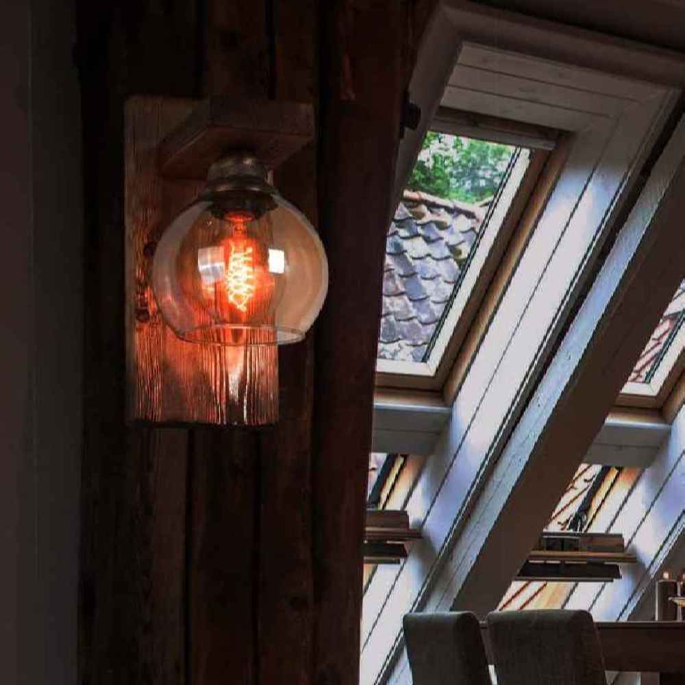 أضواء جدارية خشبية بأسلوب عصري وبسيط، جمالية مريحة G18