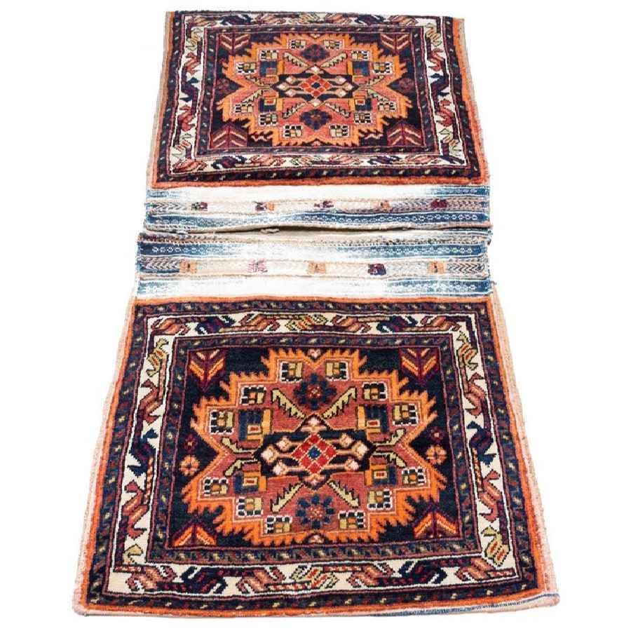 حقيبة سرج إيرانية عتيقة – مصنوعة يدويًا ومستعملة – سرو