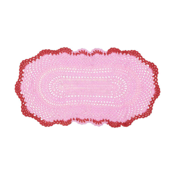 سجادة أرضية مكرامية مصنوعة يدويًا من بوهو – نمط فرشينة