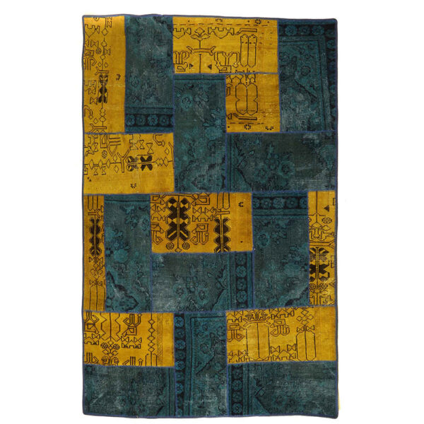 سجادة مرقعة إيرانية قديمة محبوكة يدويًا بنمط دورسا