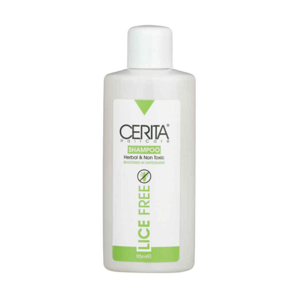 شامبو سيريتا خالي من القمل - عشبي وغير سام، علاج فعال للقمل (عبوة من 4)