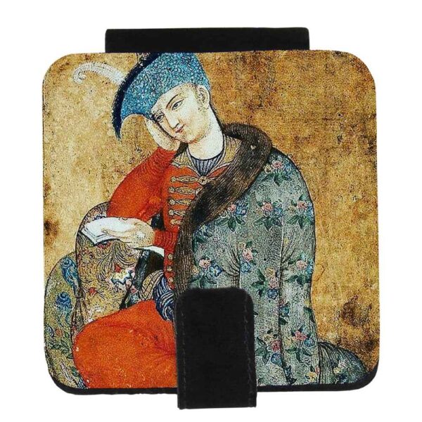 مرآة جيب بنقشة صفوي مستوحاة من الفن الإيراني